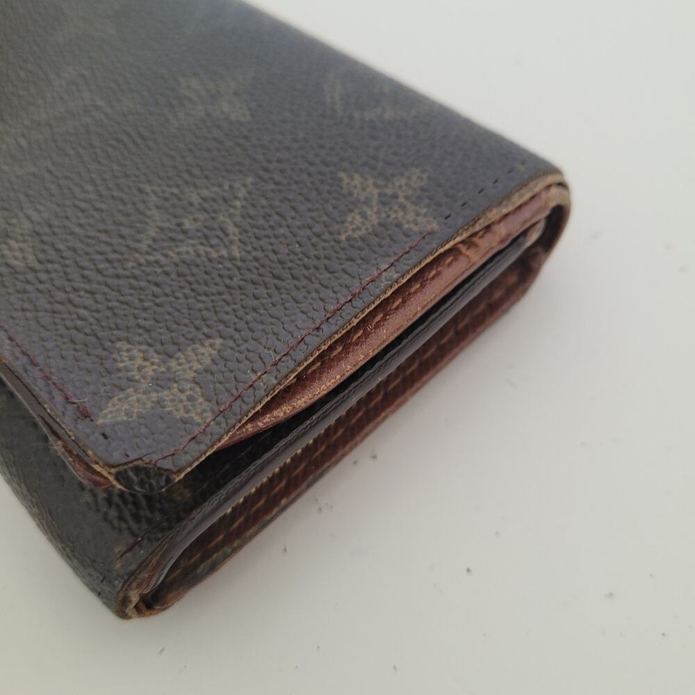 Louis Vuitton Portefeuille Tresor Bifold Wallet Medium Monogram Brown Vintage - Picture 12 of 12